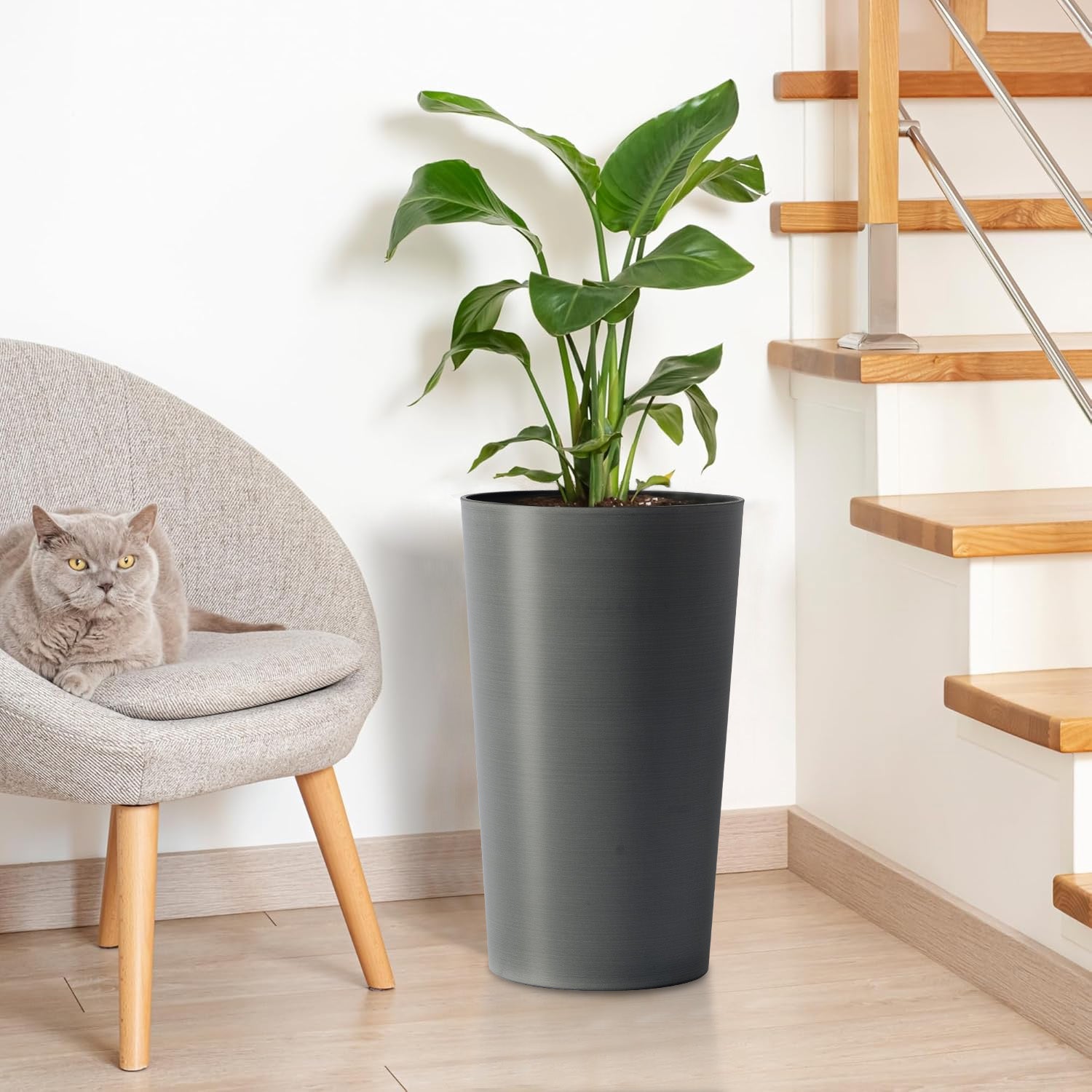 2 Pack Tall 21.7 in Planters for Outdoor Plants