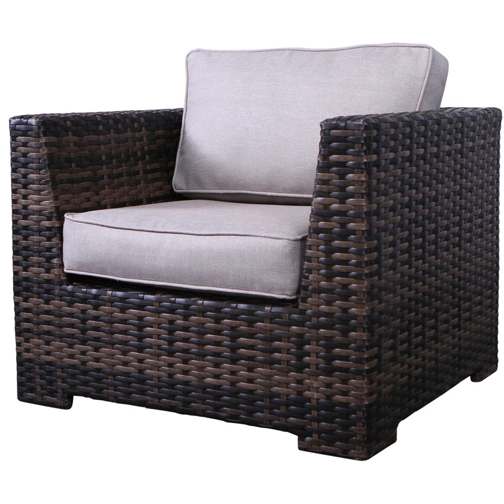 Fully Assembled Patio Chair Set with Cushions & Ottomans