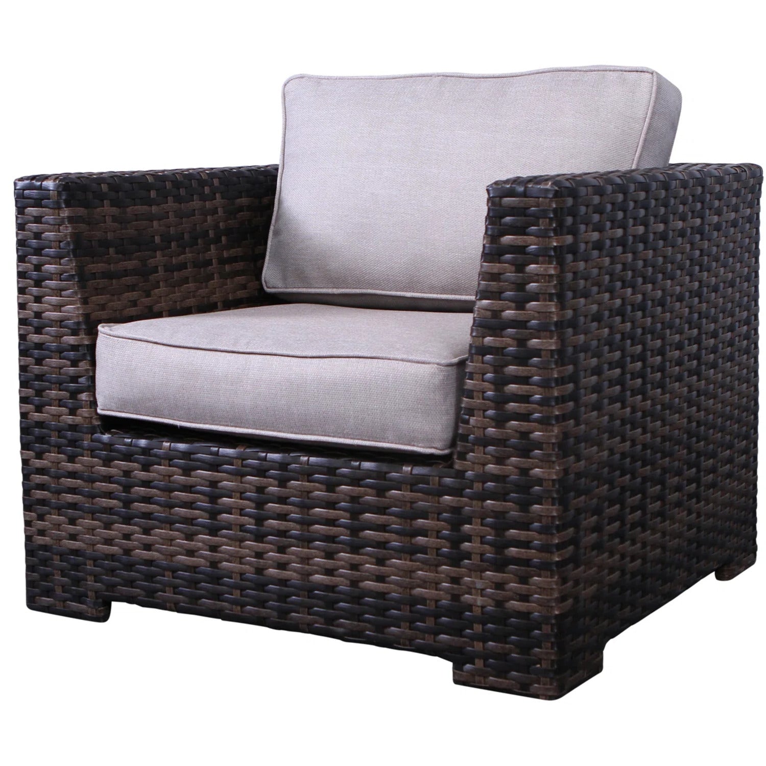 Fully Assembled Patio Chair Set with Cushions & Ottomans