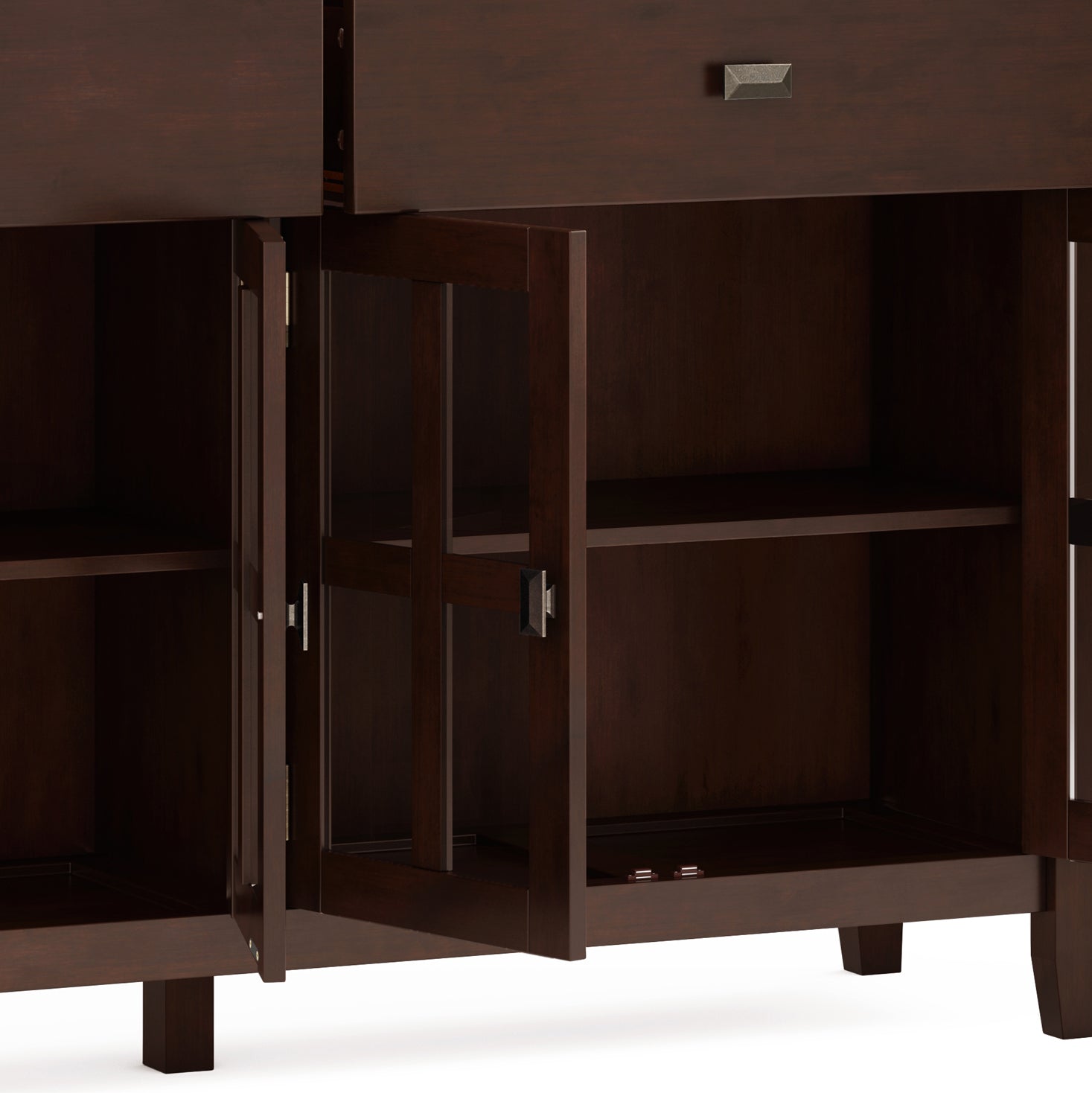 Artisan Solid Wood Large 4 Door Sideboard Buffet in Russet