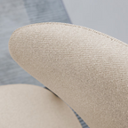 Beige Cotton-Linen Fabric Upholstered Dining Chair