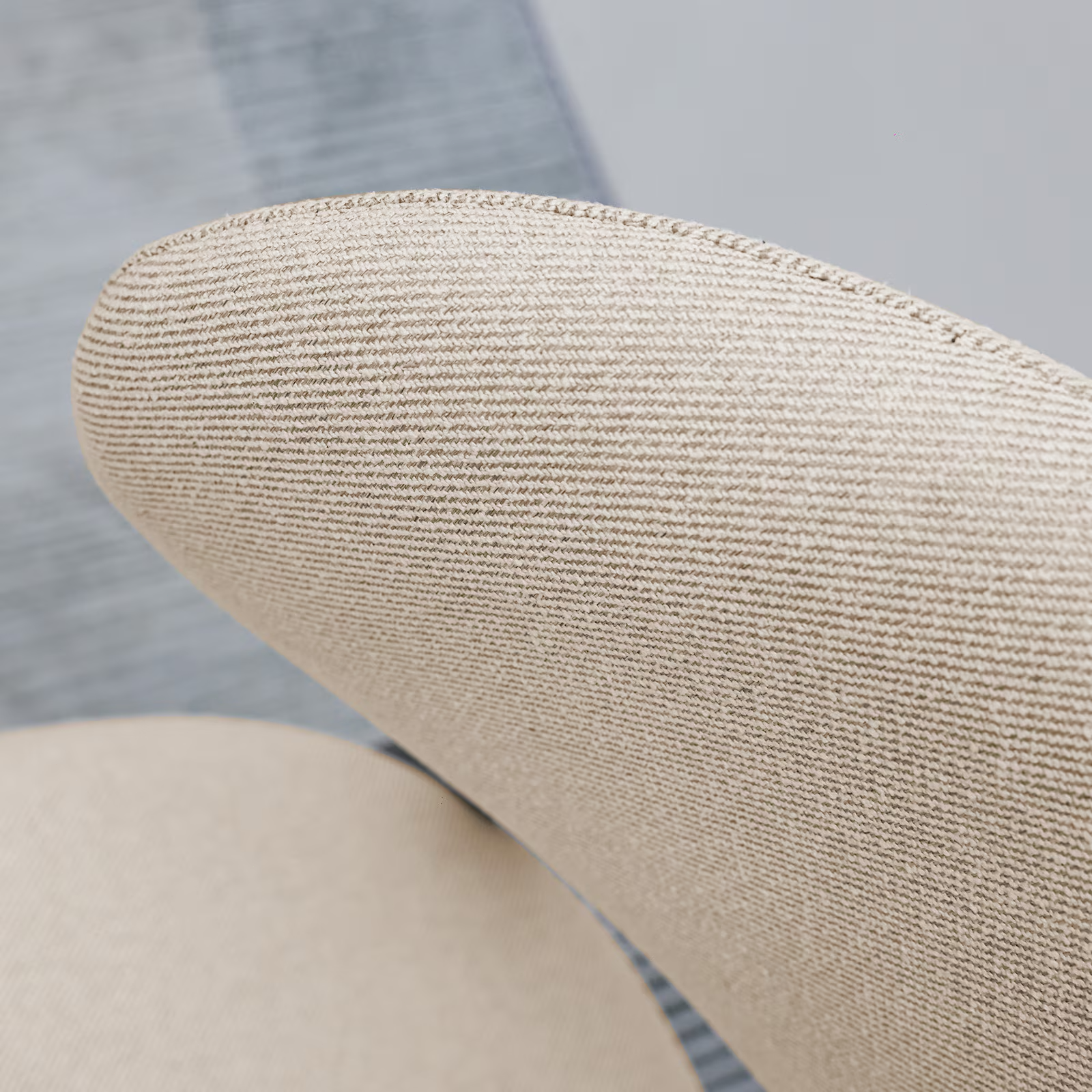 Beige Cotton-Linen Fabric Upholstered Dining Chair