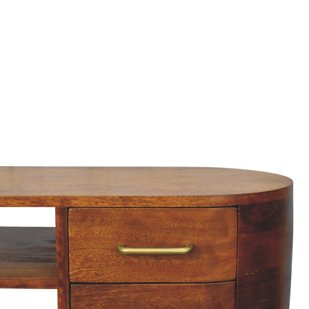 Solid Wood Valenza Curved Media Unit