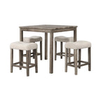 5 Piece Transitional Counter Dining Set