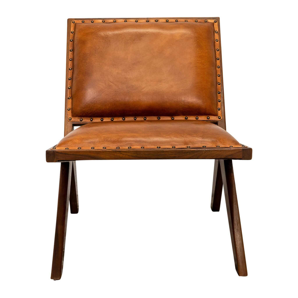 Colin Mid-Century Modern Leather Lounge Chair