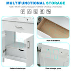 30-Inch Bathroom Vanity with Ceramic Sink and Ample Storage