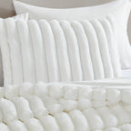Everett Channel Faux Fur Bedding Set