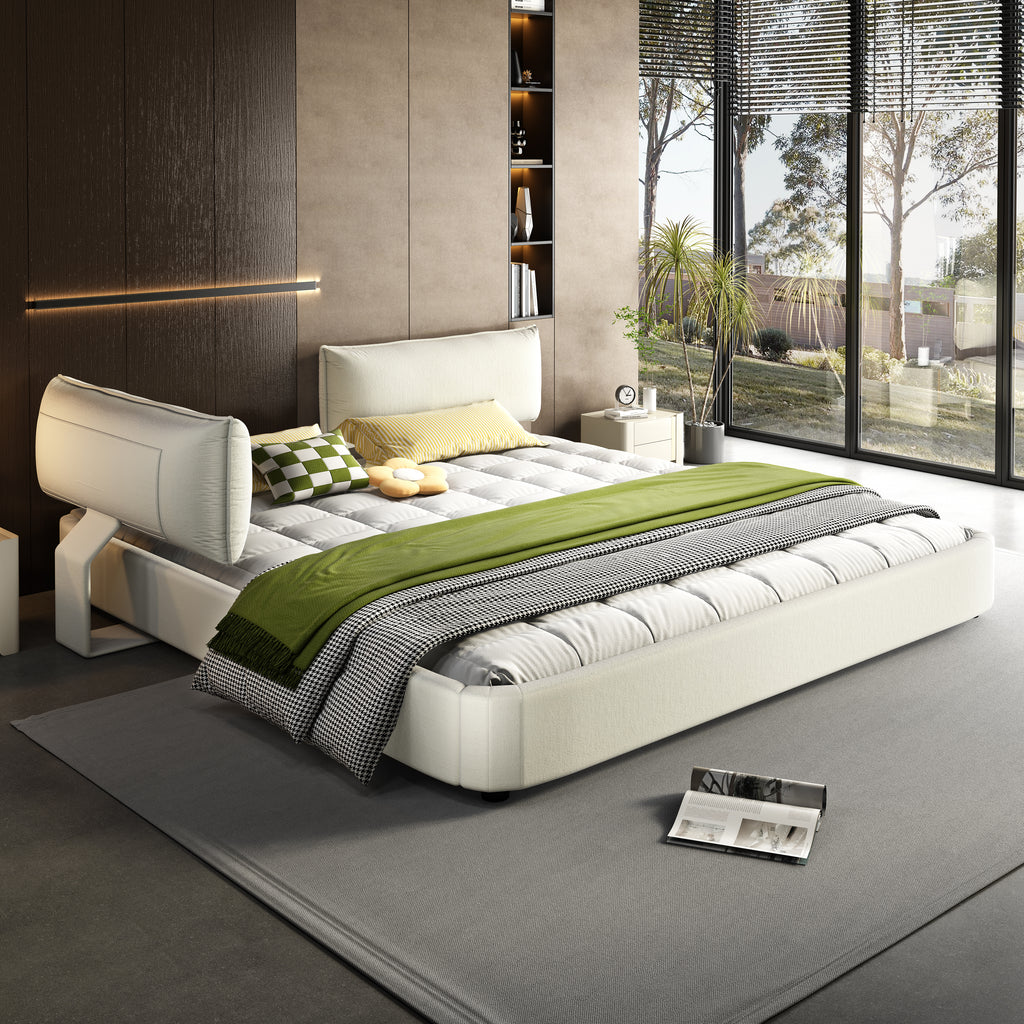 King Size Cloud Bed Frame with Movable Headboard