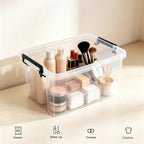 4 Pack 90 QT Clear Plastic Storage Bins with Lids