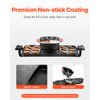 Hot Pot with Grill 2300W 2-in-1 Electric Smokeless BBQ Pan