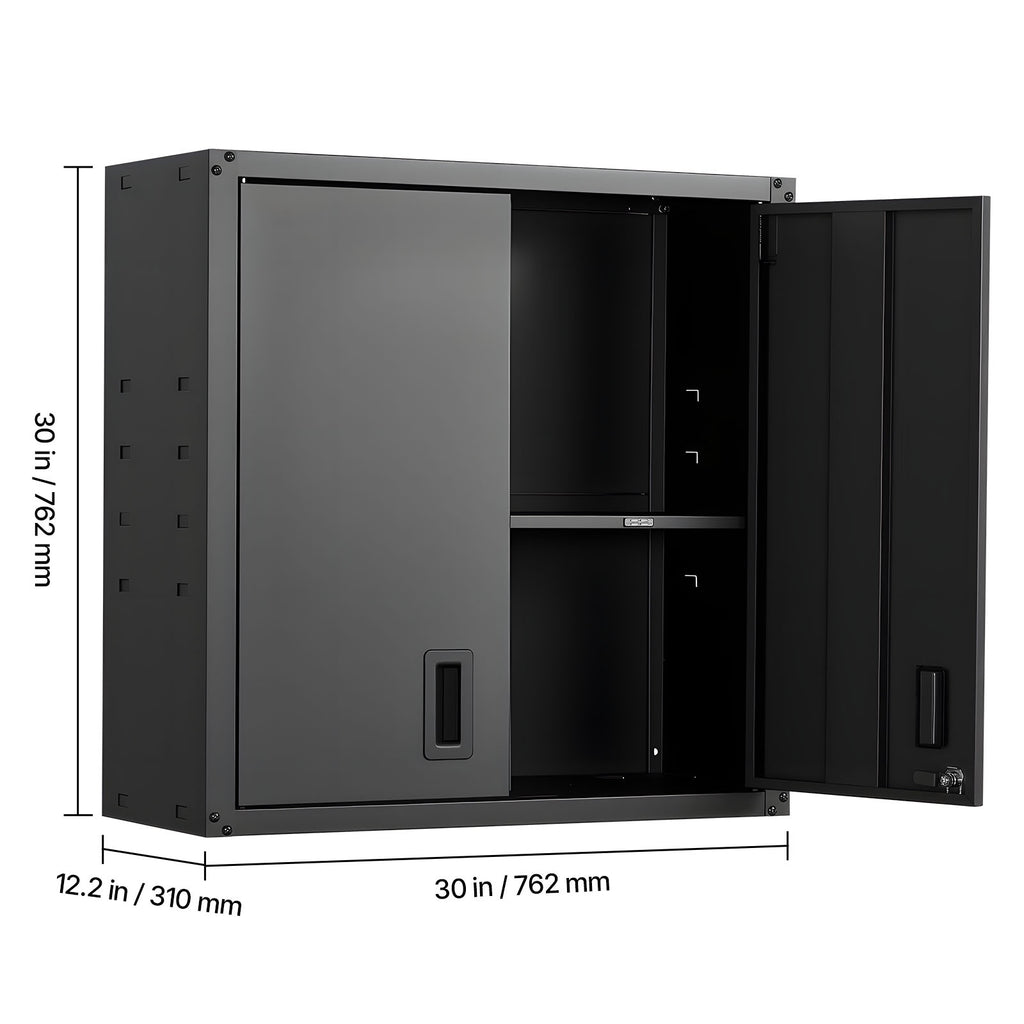 Metal Wall Cabinet, 30W x 12.2D x 30H Inch