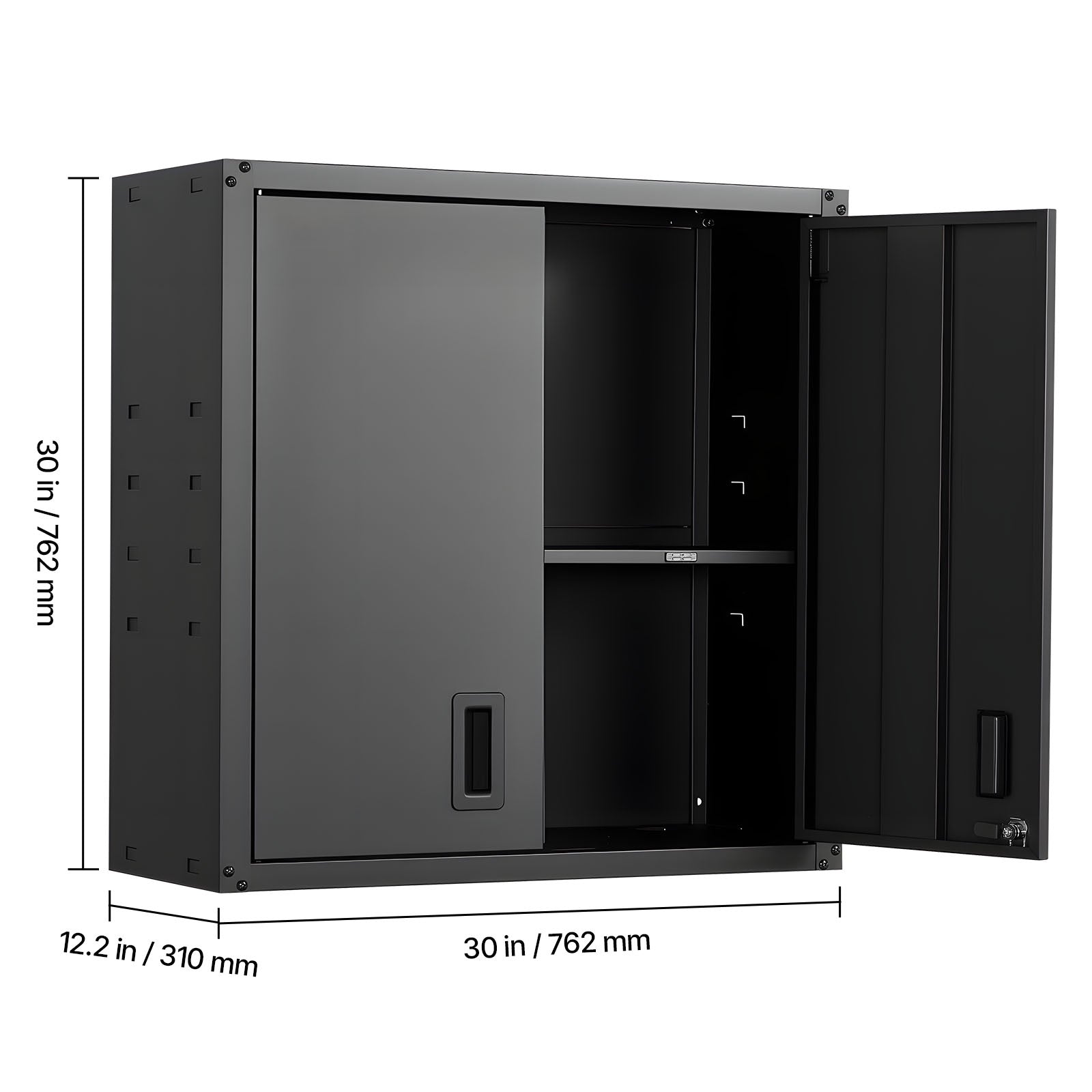 Metal Wall Cabinet, 30W x 12.2D x 30H Inch