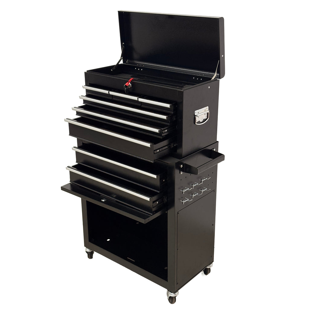 8-Drawer High-Capacity Rolling Tool Chest, Black