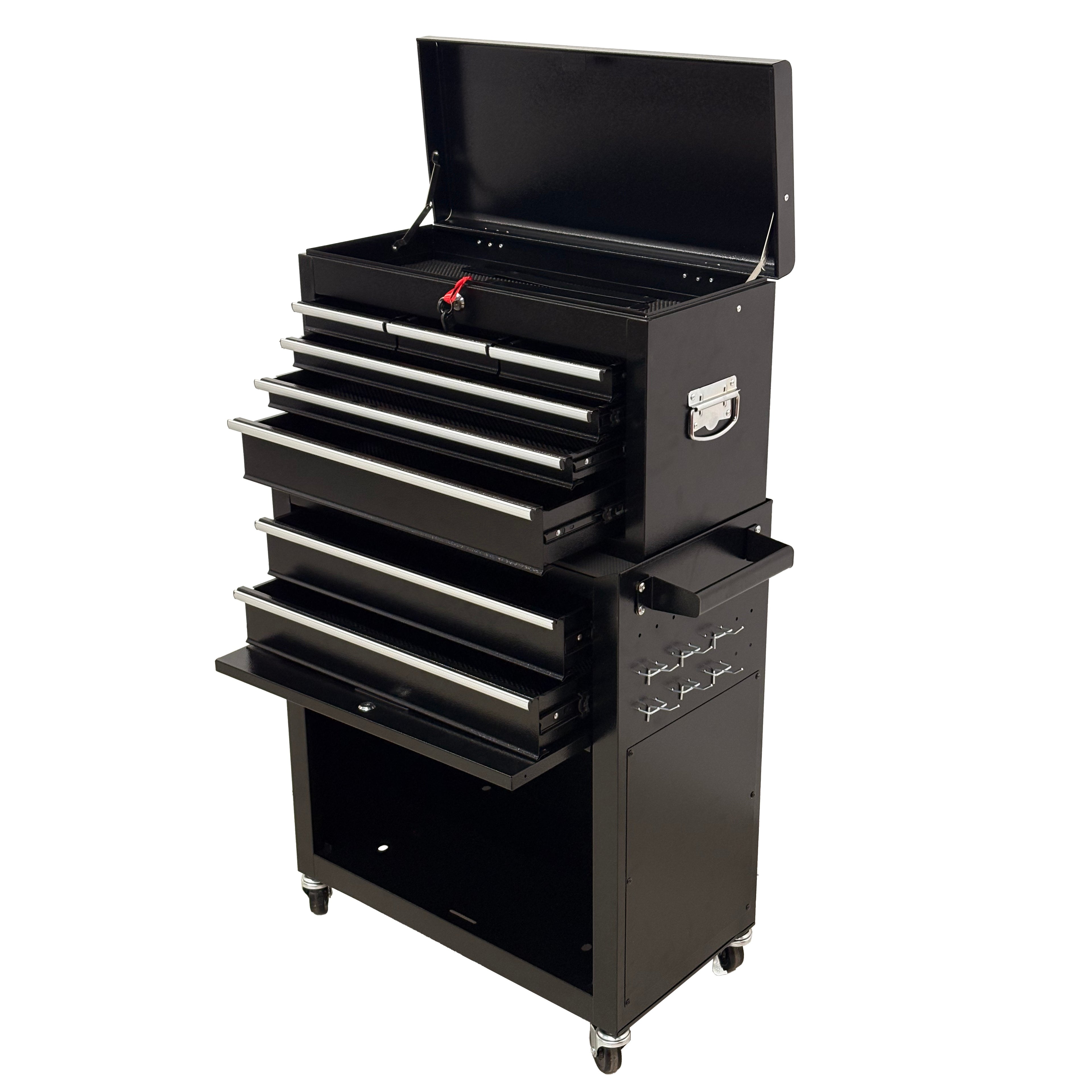 8-Drawer High-Capacity Rolling Tool Chest, Black