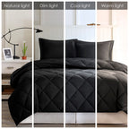 Full/Queen 3M Scotchgard Diamond Quilting Reversible Comforter Set
