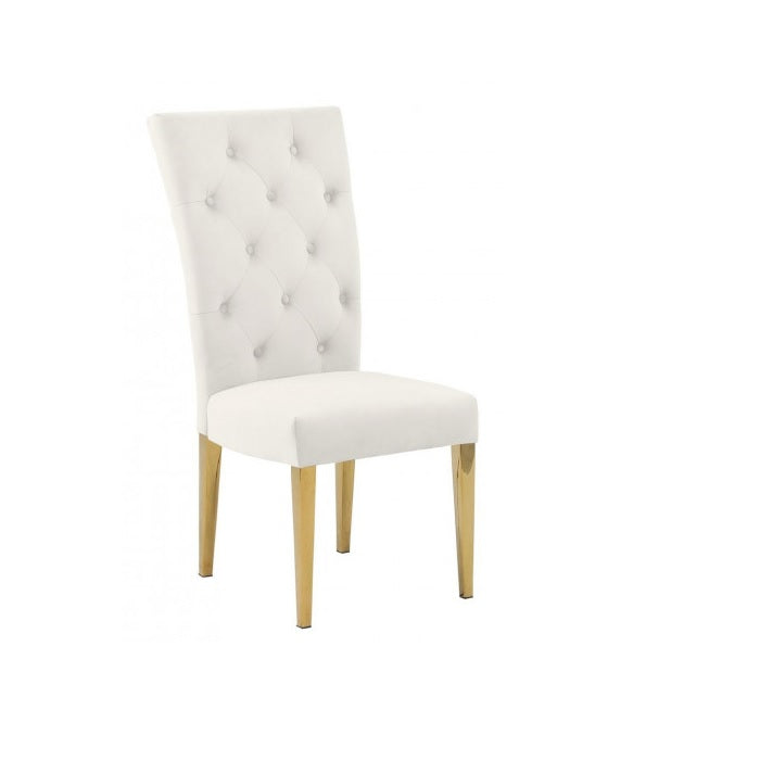 Modern Velvet Upholstered Dining Chair Set of 2