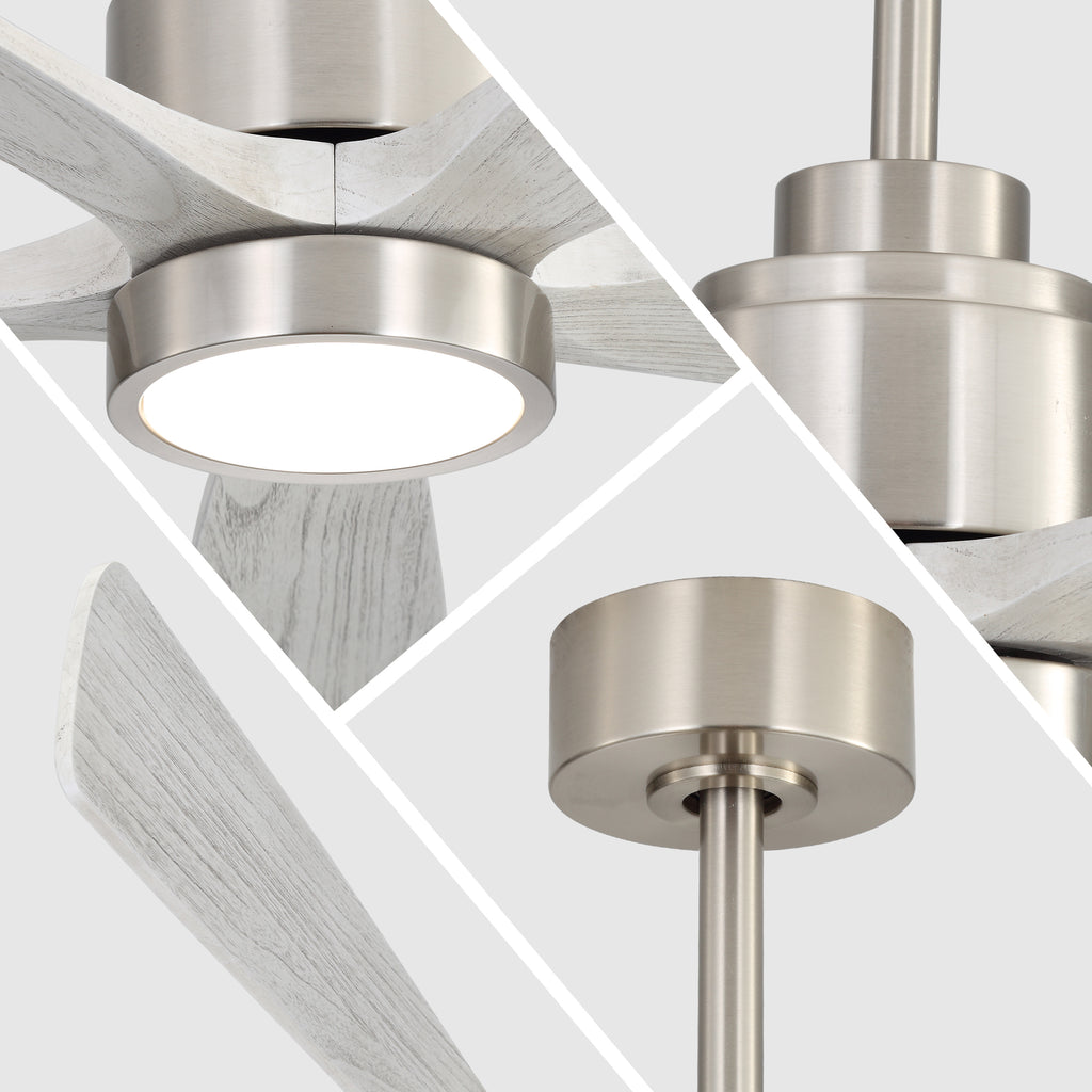 52 Inch Ultra Quiet Reversible Ceiling Fan with Light
