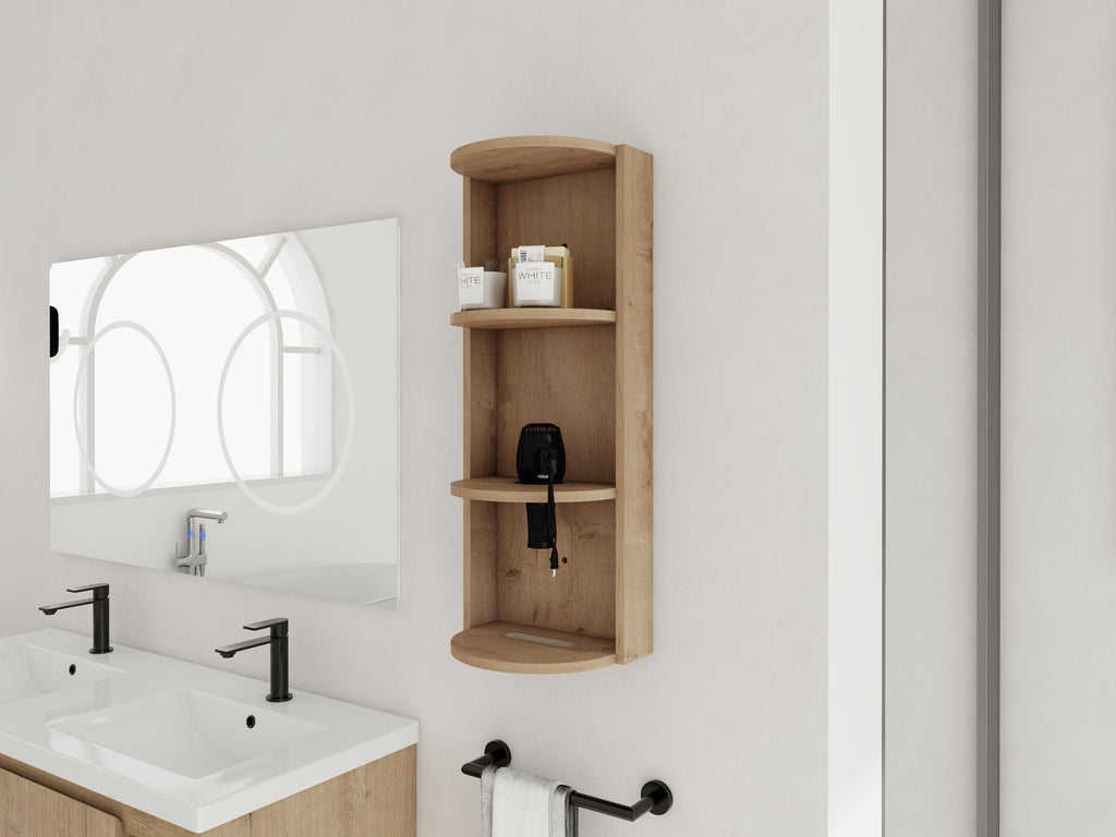 12" Bathroom Wall-Mounted Storage Rack