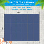 Inground Pool Safety Cover, 16x32ft Rectangle Winter Cover