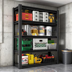 Adjustable Heavy-Duty Metal Shelving Unit – 78"H, 5-Tier