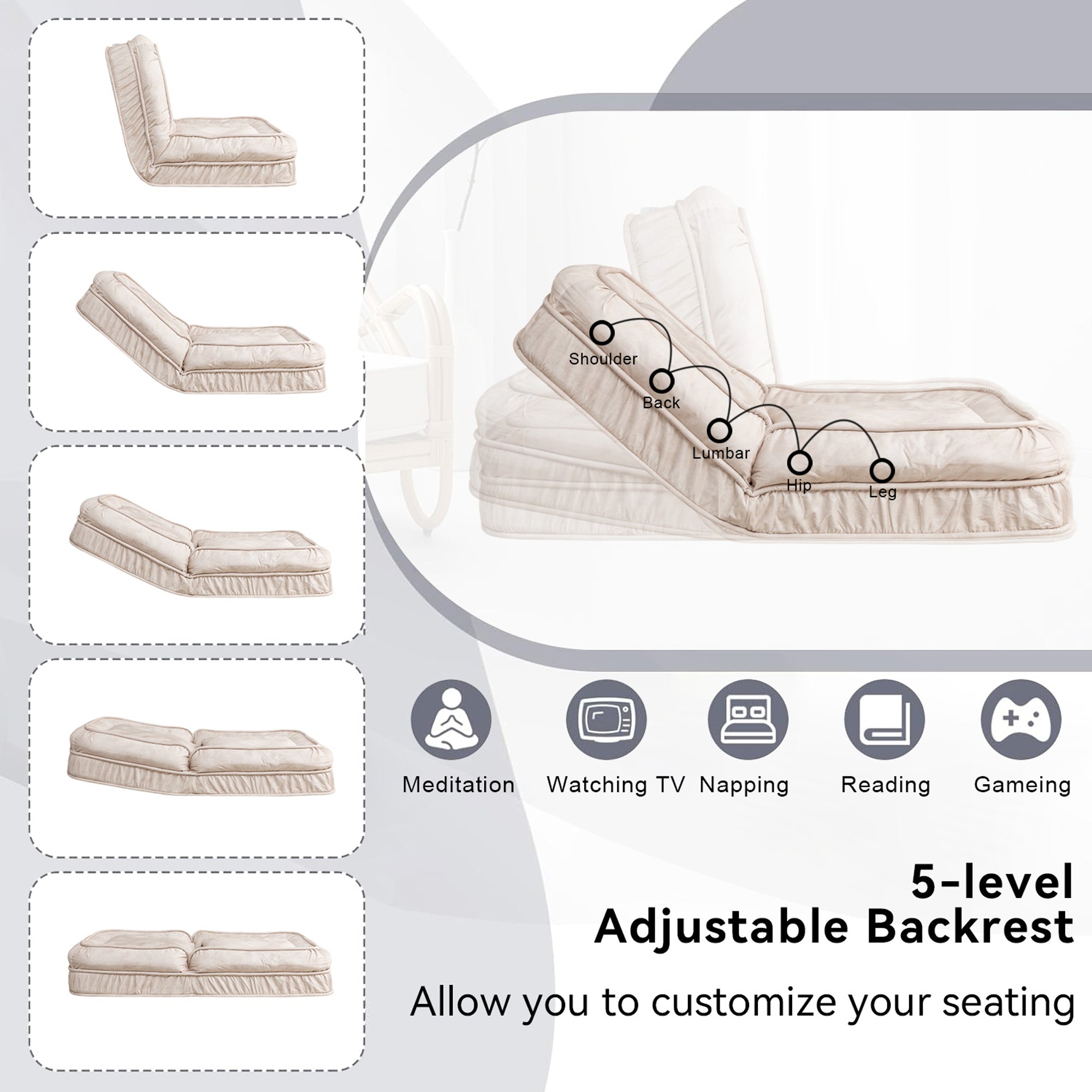 Upholstered Human Dog Bed for Adult & Pets