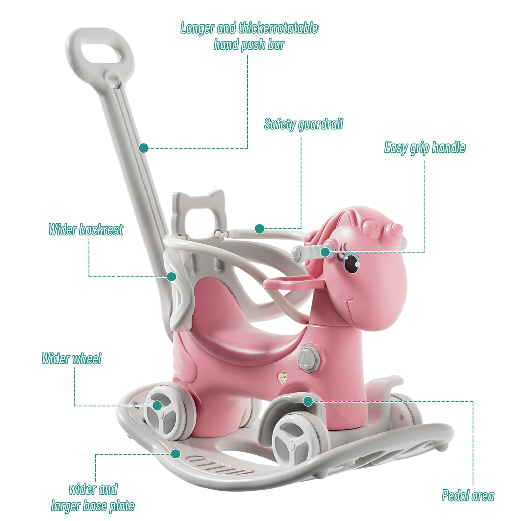 Rocking Horse for Toddlers, Unicorn Ride On Toy