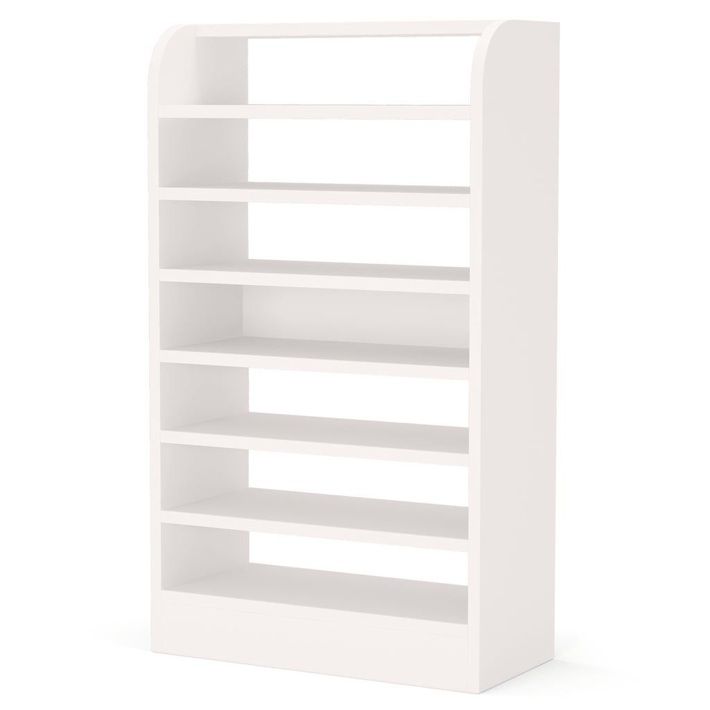 25.59" White 8-Tier Shoe Rack