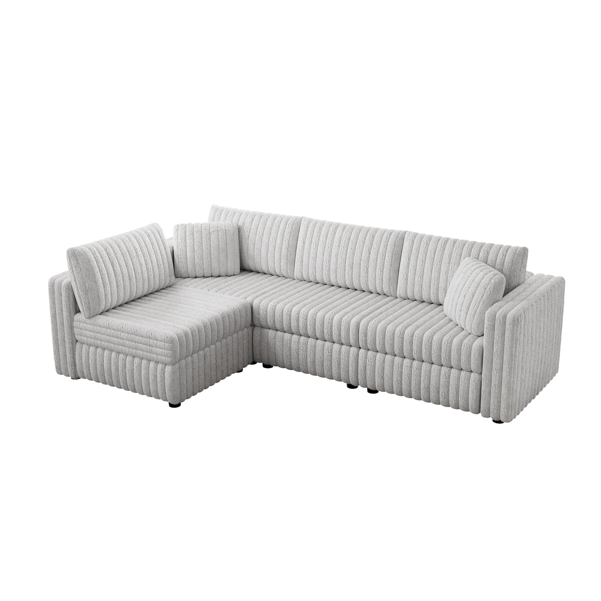 106.3" Soft L-Shaped 4-Person Sofa