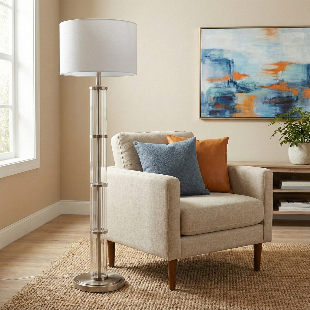 Nimbus Brushed Nickel Floor Lamp