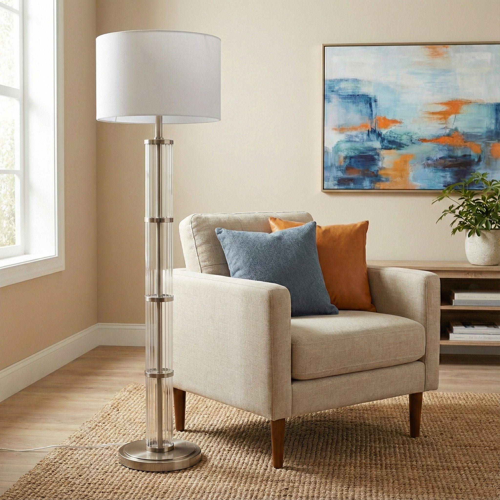 Nimbus Brushed Nickel Floor Lamp