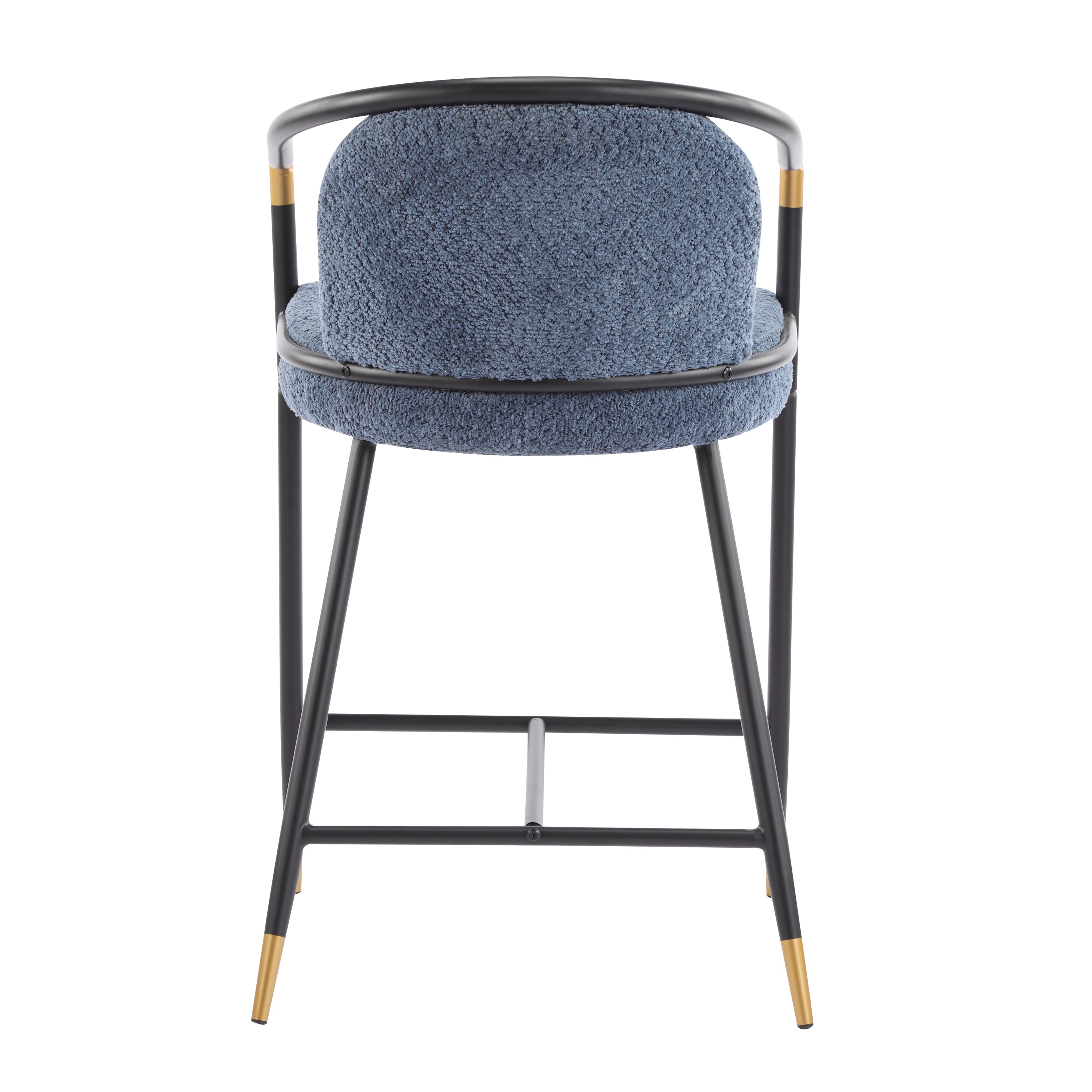 26" H Upholstered Counter Stool Set of 2 - Navy