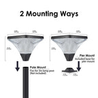 15" Black Outdoor Post Light
