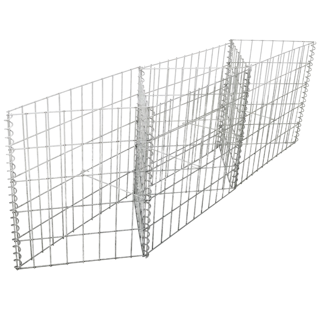Galvanized Steel Gabion Basket with 3 Compartments