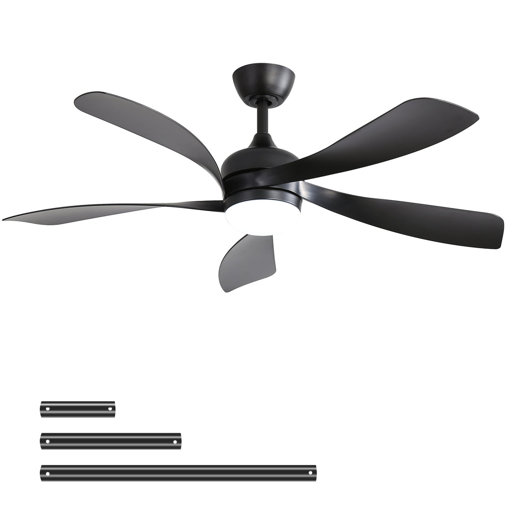45 Inch Matte Ceiling Fan with LED Light