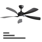 45 Inch Matte Ceiling Fan with LED Light