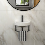 16"x14" Wall-Mounted Ceramic Bathroom Sink