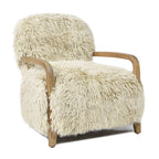 Enchante 28.5" New Zealand Sheepskin Accent Arm Chair