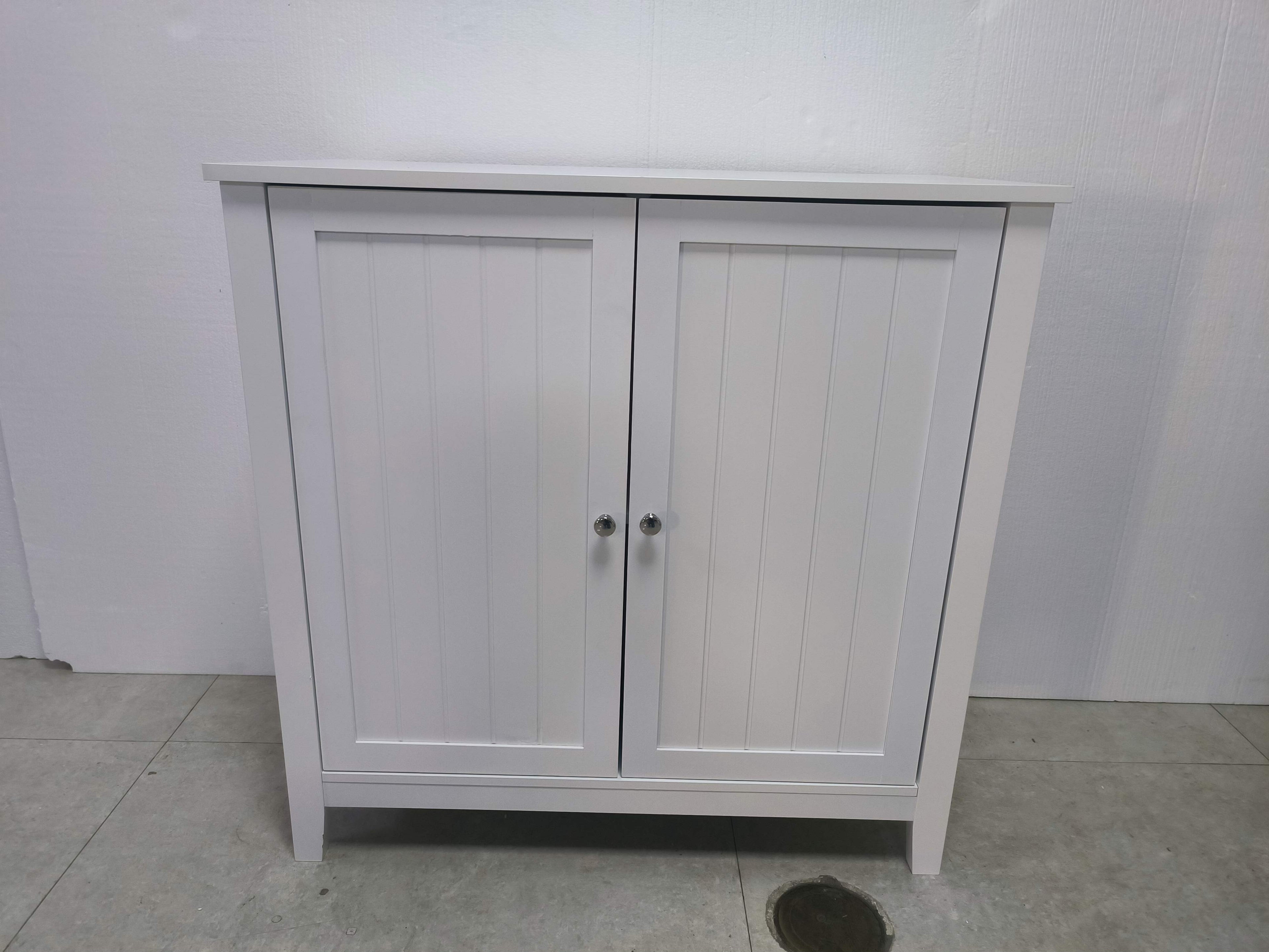 White Double Door Storage Cabinet