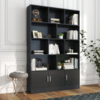 70.87" Tall Bookshelf with 10 Cubes and 3 Doors