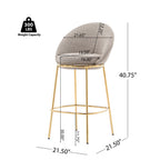 Celano Indoor Metal Upholstered Barstool