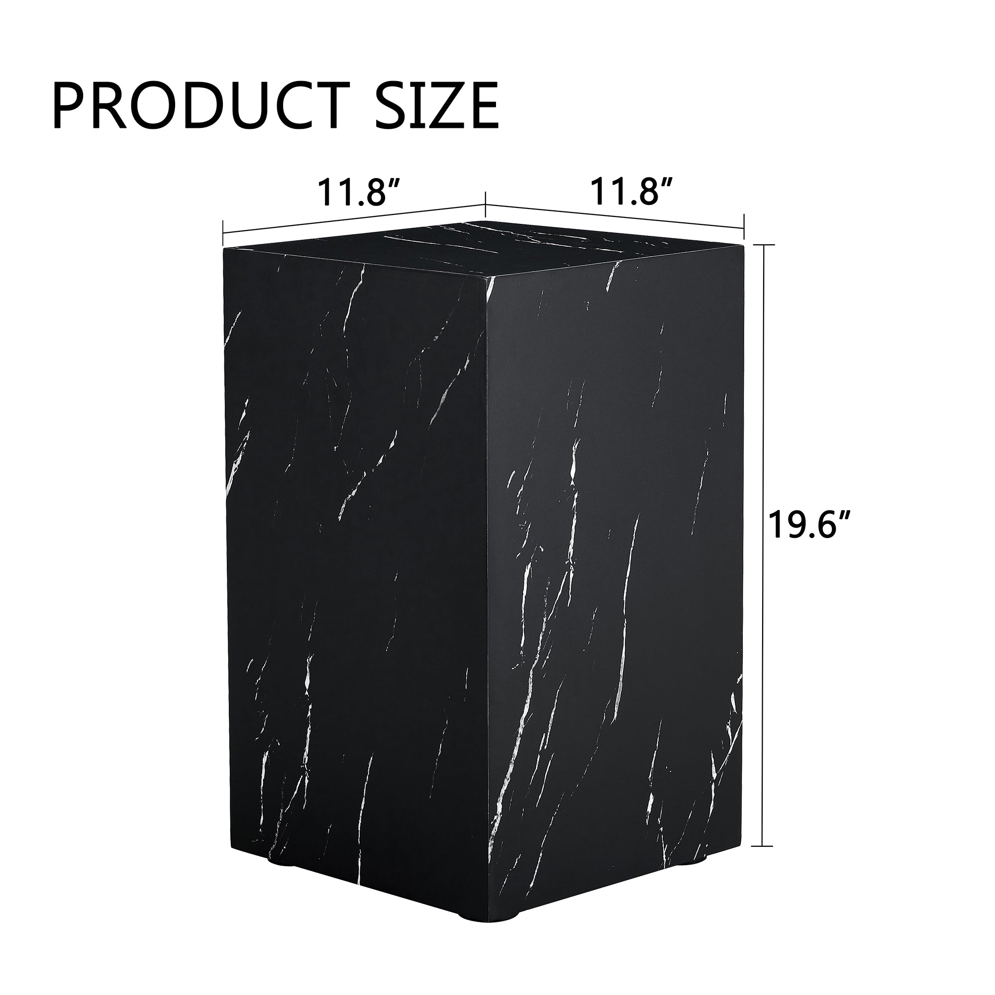 MDF Table - 11.8 x 11.8 x 19.6 Inch