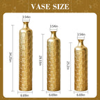 Floor Metal Vases Decorated