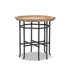 Foundry 24" Square Reclaimed Pine Wood & Iron Side Table