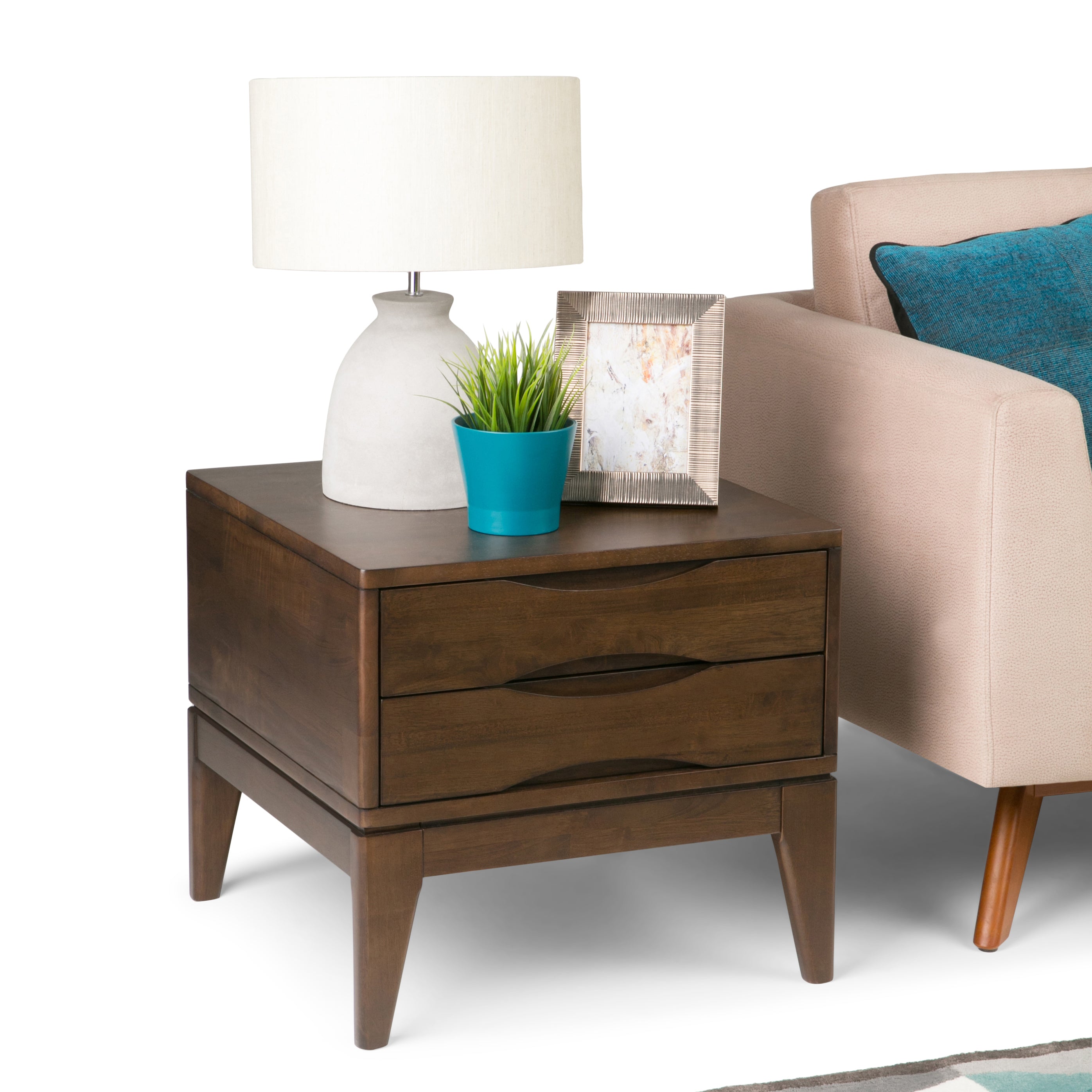 Harper 22 Inch Wide Solid Wood End Table