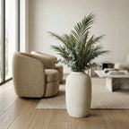 Round Concrete Planter - Large Outdoor Indoor Handmade Decorative Pot