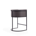 Cosmopolitan Metal Upholstered Counter Stool in Graphite