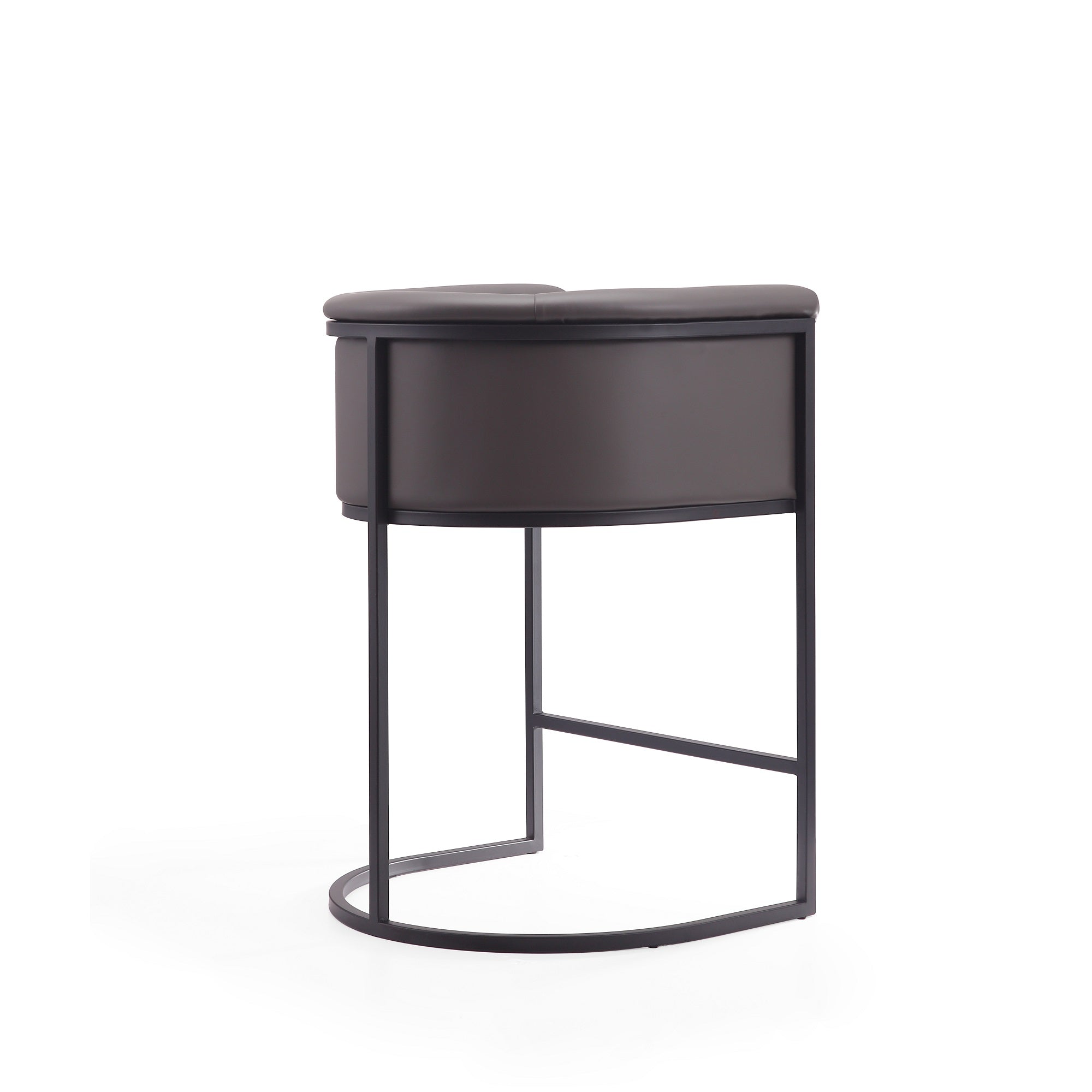 Cosmopolitan Metal Upholstered Counter Stool in Graphite