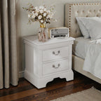 Classic Wooden Nightstand - White