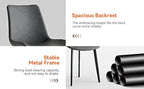 Grey PU Leather & Iron Leg Dining Chairs (2-Piece)