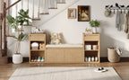 TREXM All-in-One Entryway Storage Bench with Cushion